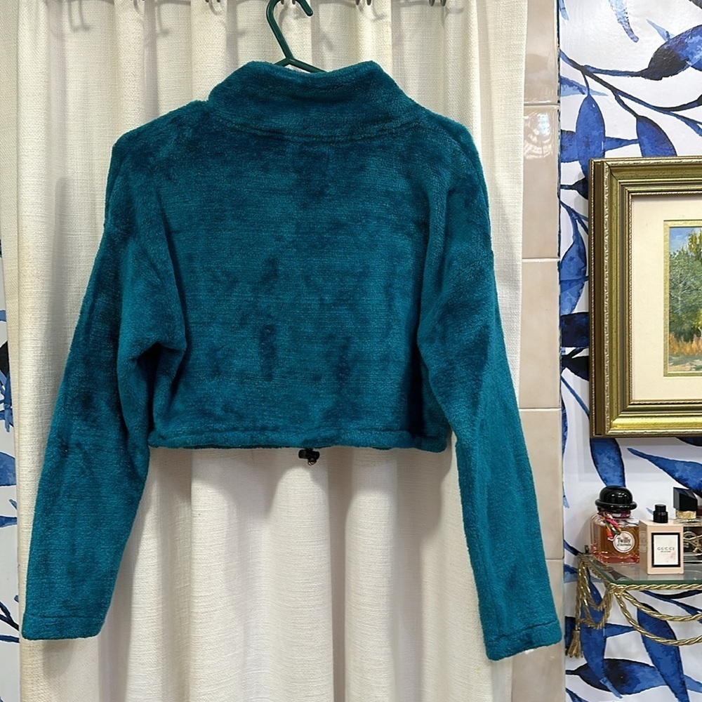 Women’s Urban Outfitters Quarter-Zip Fleece Cropped Pullover Sweater Size XS - Picture 5 of 7